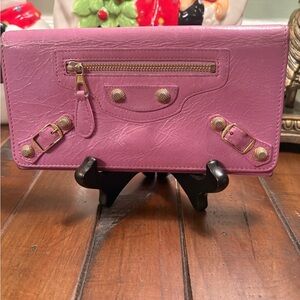 Balenciaga Women's Wallet Lilac with Gold Accents  GUC